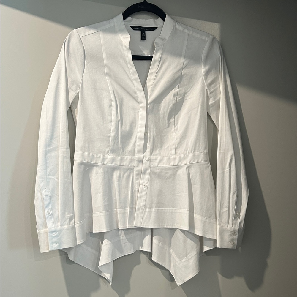 White House Black Market Ivory Blouse